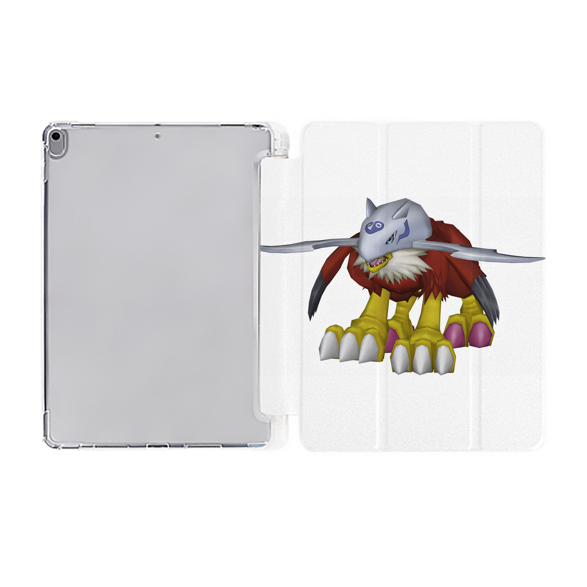 （画像用） Digimon デジタルモンスター/デジモン IPad ケース ペン収納付き 三つ折りスタンド PUレザー×シリコン 対応機種9.5/10.5/10.9インチ
